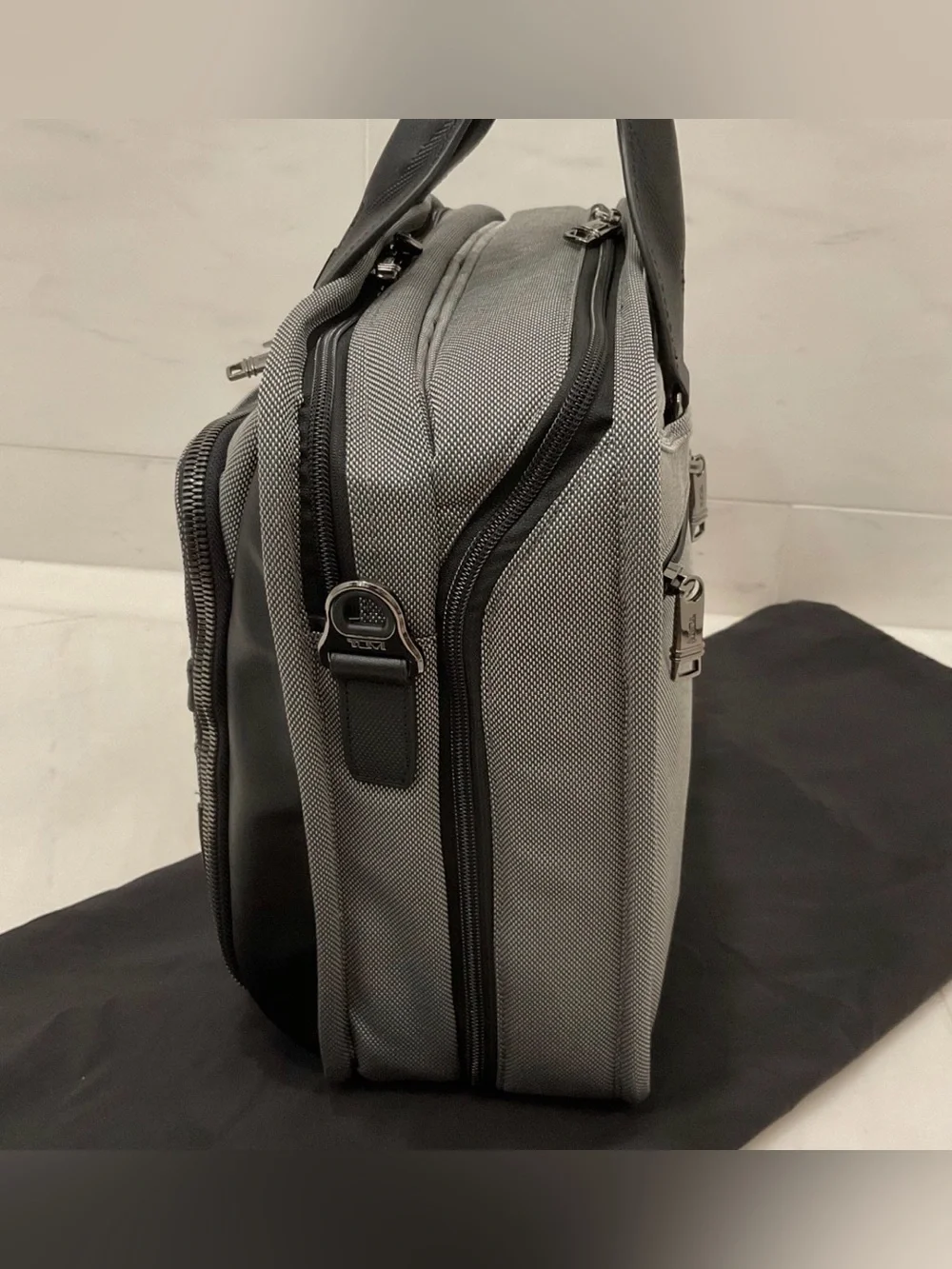 NEW Tumi ALPHA X 15.75” Organizer Laptop Brief Briefcase - METEOR GRAY & BLACK